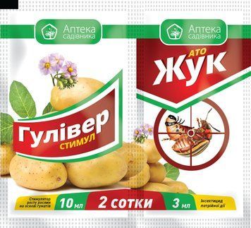 Комплекс інсектицид АТО Жук + стимулятор росту Гулівер Стимул, 3 мл + 10 мл