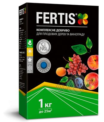 Комплексне добриво Fertis для плодових дерев та винограду, 1 кг.